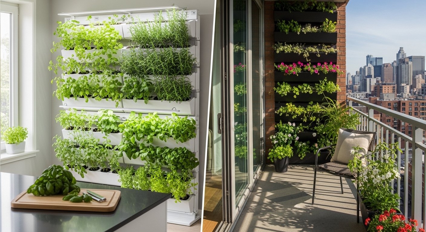 horta vertical em apartamento